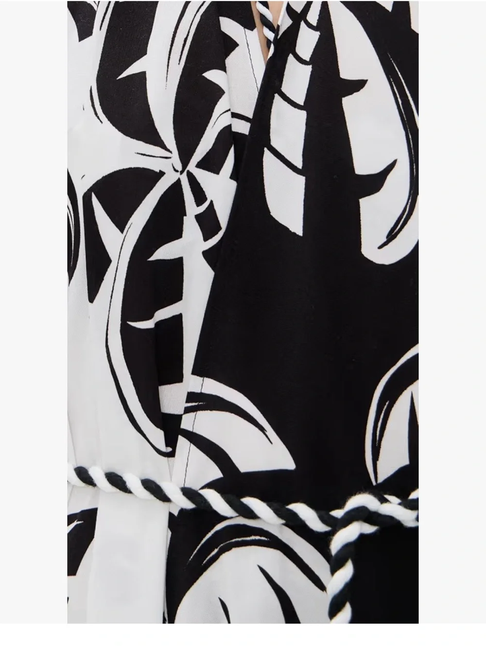 FARM Rio Black & White Palm Print Halter Maxi Dress - Picture 5 of 5
